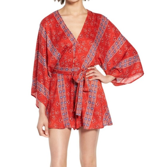 all red romper